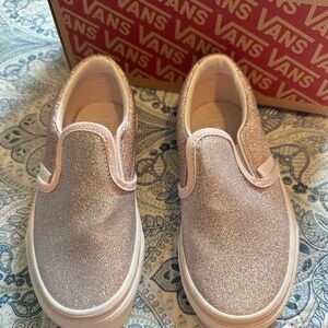 NIB Vans Pink and White Sneakers Casual Style